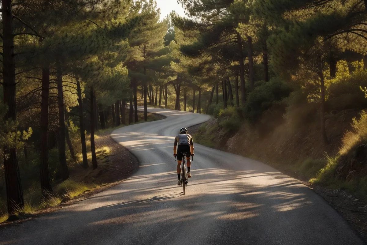 Cycliste au ravitaillement de Chalet Reynard en train de remplir ses bidons, sommet calcaire du Mont Ventoux visible à l’arrière-plan sous un ciel dégagé