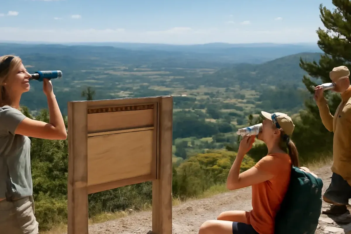Vue panoramique depuis le sommet du Mont Ventoux sur la Provence, les Alpilles et la Méditerranée