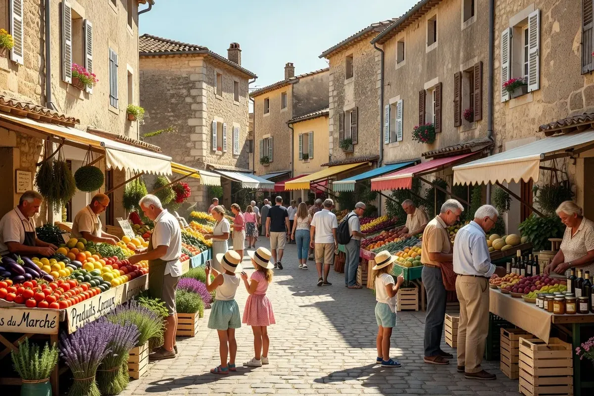 Gordes, village perché du Vaucluse avec son château médiéval sur fond de Luberon